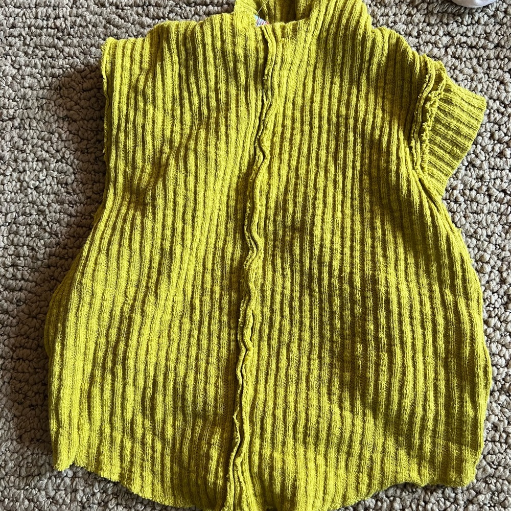 lime green open back crop top